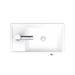 Milan Modern Wall Hung Basin Vanity Unit - Gloss White (W400 x D222mm) profile small image view 7 