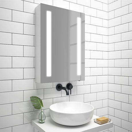 Turin 500x700mm Led Illuminated Mirror Cabinet Inc Anti Fog