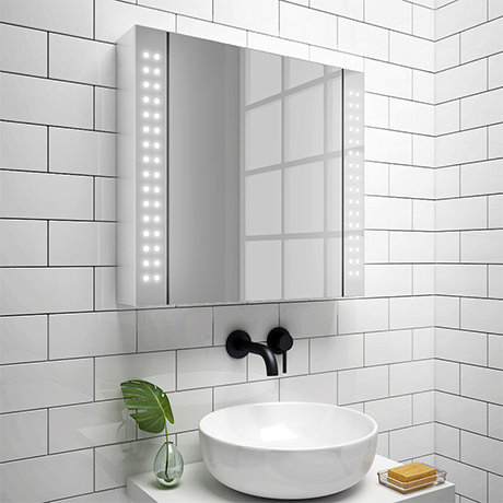 Turin 650x600mm Led Illuminated Mirror, White Victorian Mirror Bathroom