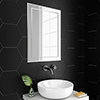 Trafalgar 500 x 700mm Rectangular Bevelled Bathroom Mirror profile small image view 1 