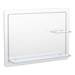 Trafalgar 800 x 600mm Rectangular Bevelled Bathroom Mirror with 2 x Glass Shelves profile small image view 2 