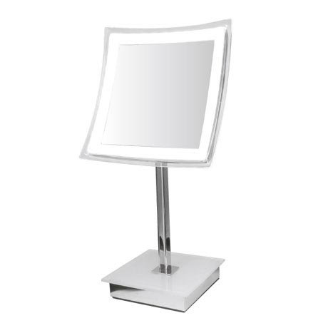 Croydex Free Standing Curved Square, Free Standing Vanity Mirror With Lights Uk
