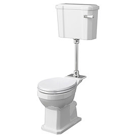 Milton Traditional Comfort Height Mid-Level Toilet + White Soft Close Seat