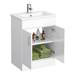 Toreno 1100mm Gloss White Vanity Unit Bathroom Suite - Depth 400/200mm profile small image view 2 
