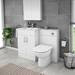 Toreno 1100mm Gloss White Vanity Unit Bathroom Suite - Depth 400/200mm profile small image view 4 
