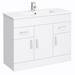 Toreno 1500mm Gloss White Vanity Unit Bathroom Suite - Depth 400/200mm profile small image view 3 