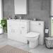 Toreno 1500mm Gloss White Vanity Unit Bathroom Suite - Depth 400/200mm profile small image view 5 