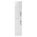 Brooklyn Wall Hung 2 Door Tall Storage Cabinet - White Gloss profile small image view 2 