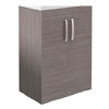 Brooklyn 600mm Grey Avola Floor Standing Vanity Cabinet (excluding Basin) profile small image view 1 