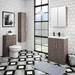 Brooklyn 600mm Grey Avola Bathroom Mirror Cabinet - 2 Door profile small image view 3 