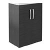 Brooklyn 600mm Black Floor Standing Vanity Cabinet (excluding Basin) profile small image view 1 