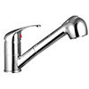 Modern Mono Kitchen Tap with Pull Out Rinser - Chrome profile small image view 1 