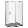 Toreno 900 x 800 Offset Quadrant Shower Enclosure inc. Slate Effect Tray profile small image view 1 