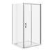 Toreno 8mm 1000 x 1000mm Square Sliding Door Large Shower Enclosure - Easy Fit profile small image view 2 