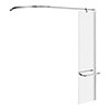 Montreal Curtain Rail Bath Screen with Integrated Towel Rail profile small image view 1 