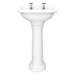 Monaco Traditional Basin + Pedestal (2 Tap Hole - Various Sizes) profile small image view 3 