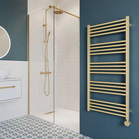 Crosswater MPRO 480 x 1140mm Electric Only Towel Rail - Brushed Brass Effect - MP48X1140FELEC