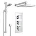 Milan Concealed Shower Valve with Slide Rail Kit + Wall Mounted Fixed Head profile small image view 2 