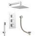 Milan Shower Package (Rainfall Wall Mounted Head, Handset + Freeflow Bath Filler) profile small image view 6 