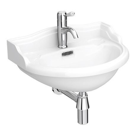 Milton 500 x 385 Traditional Wall Hung Basin (1 Tap Hole)