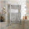 Chrome Curved Ladder Heated Towel Rail 500 x 700mm - MTY066 profile small image view 2 