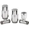Nuie - Chrome Thermostatic Radiator Valves - Straight - MTY125 profile small image view 1 