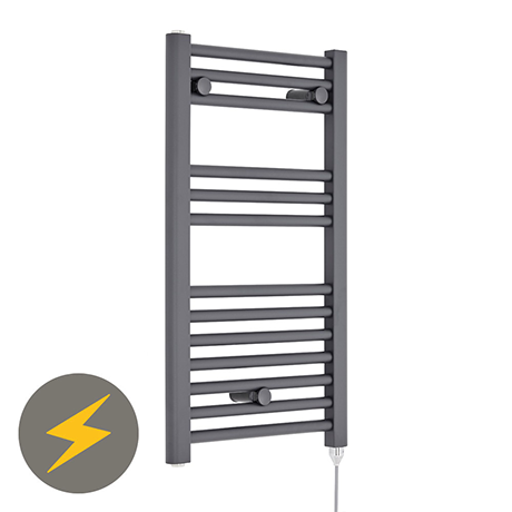 Premier H720mm x W400mm Anthracite Electric Only Ladder Rail - MTY153