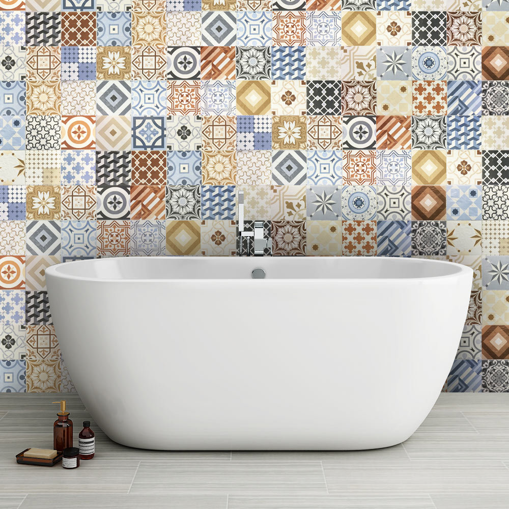 Murcia Encaustic Effect Wall And Floor Tiles 257 X 515mm