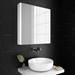 Toreno 2-Door Mirror Cabinet (Minimalist White - 617mm Wide) profile small image view 4 