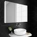 Toreno 3-Door Mirror Cabinet (Minimalist White - 900mm Wide) profile small image view 3 