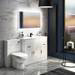 Toreno Vanity Sink With Cabinet - 1000mm Modern High Gloss White profile small image view 4 