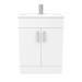 Toreno Vanity Sink With Cabinet - 600mm Modern High Gloss White profile small image view 4 