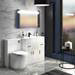 Toreno Vanity Sink With Cabinet - 800mm Modern High Gloss White profile small image view 4 
