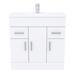 Toreno Vanity Sink With Cabinet - 800mm Modern High Gloss White profile small image view 5 