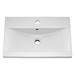 Toreno Basin Unit - 500mm Modern High Gloss White with Mid Edged Basin profile small image view 3 