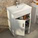 Toreno Basin Unit - 500mm Modern High Gloss White with Mid Edged Basin profile small image view 4 
