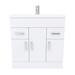 Toreno Basin Unit - 800mm Modern High Gloss White with Mid Edged Basin profile small image view 5 