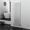 Metro Vertical Radiator - White - Double Panel (1600mm High) Small Image