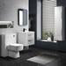 Monza Wall Hung 2 Drawer Vanity Unit w. Chrome Handles W600 x D445mm profile small image view 4 