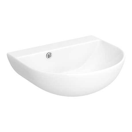 Milton 440 x 365 Wall Hung Curved Basin (0 Tap Hole)
