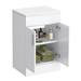 Toreno Floor Standing Countertop Vanity Unit - Gloss White - 505mm with Chrome Handles profile small image view 2 