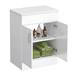 Toreno Floor Standing Countertop Vanity Unit - Gloss White - 605mm with Chrome Handles profile small image view 2 