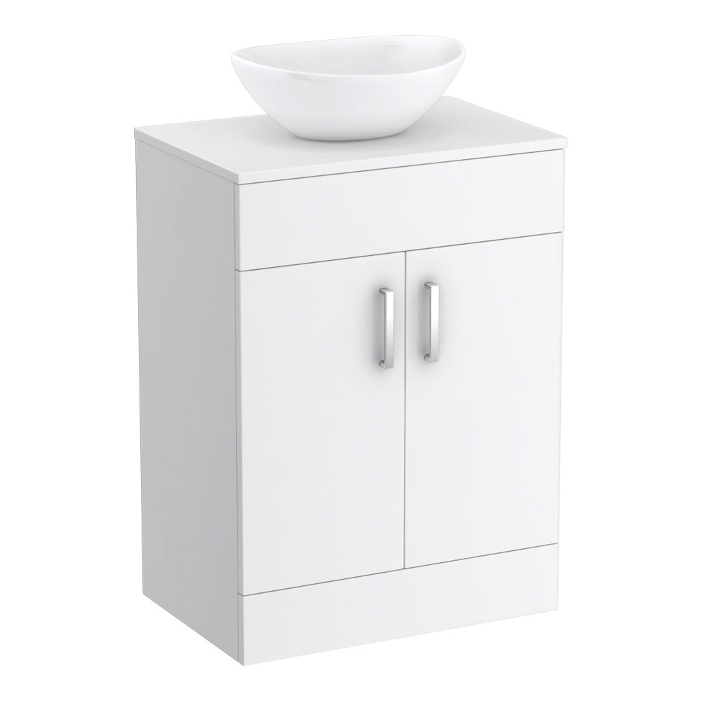 Turin 605mm Vanity Unit With Casca Counter Top Basin Victorian Plumbing Uk