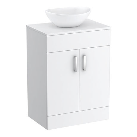 Turin 605mm Vanity Unit with Casca Counter Top Basin