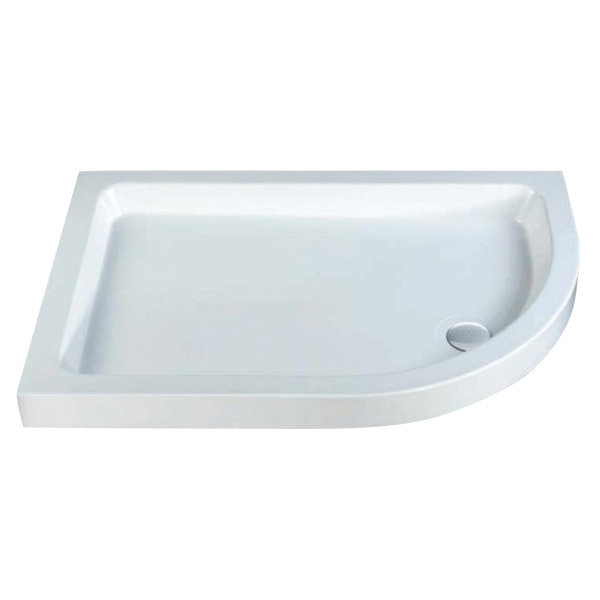 MX Classic Flat Top Offset Quadrant Stone Resin Shower Tray Right