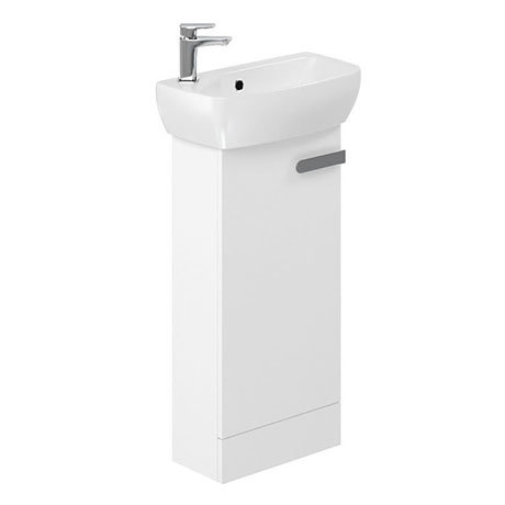 Britton MyHome Cloakroom Floor Standing Vanity Unit - White