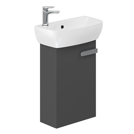 Britton MyHome Cloakroom Wall Hung Vanity Unit - Grey
