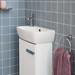 Britton MyHome Cloakroom Wall Hung Vanity Unit - White profile small image view 2 