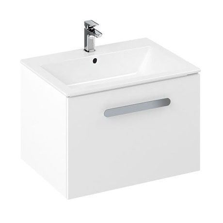 Britton MyHome 600mm Wall Hung Single Drawer Vanity Unit - White