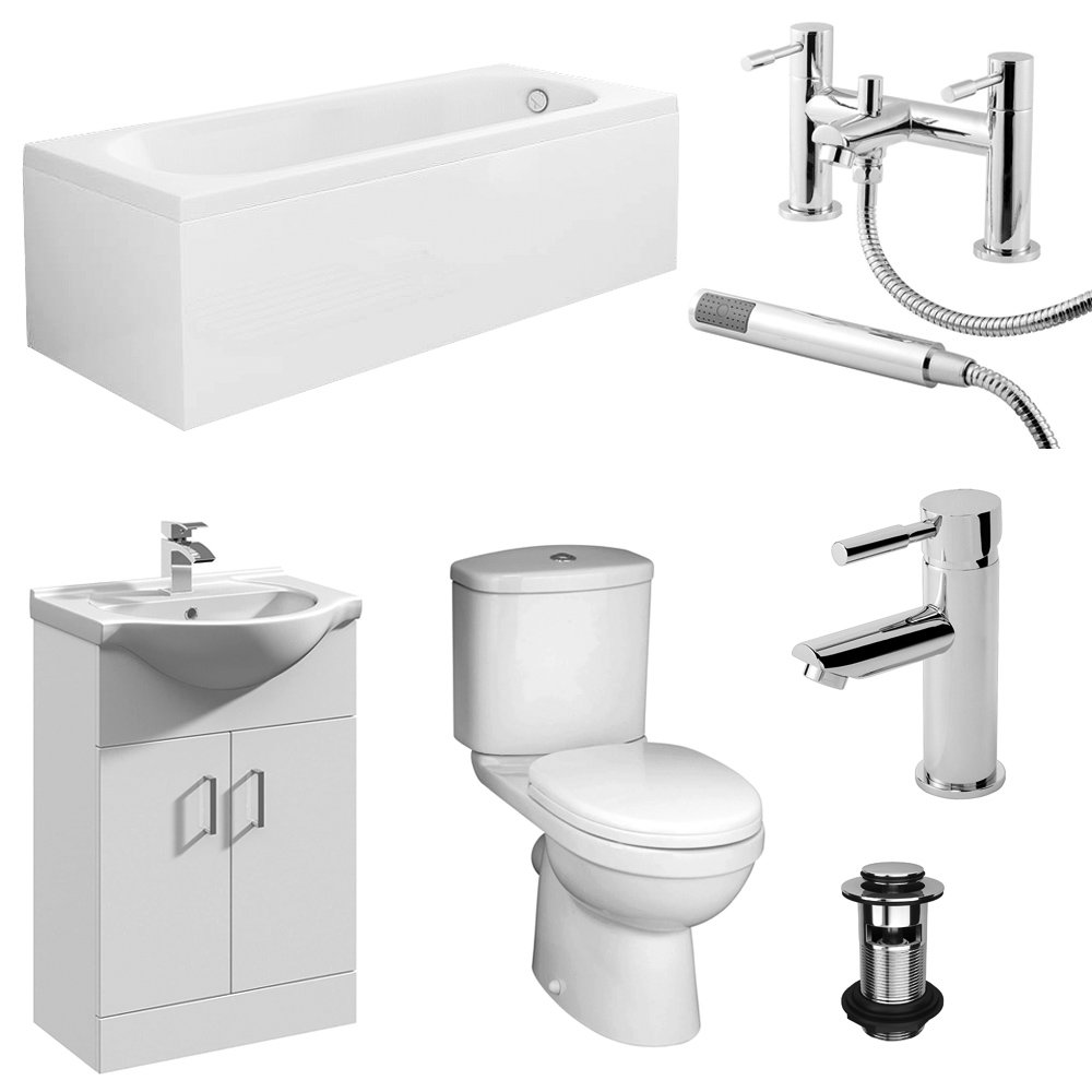 Mayford Complete Modern Bathroom Package | Victorian Plumbing UK